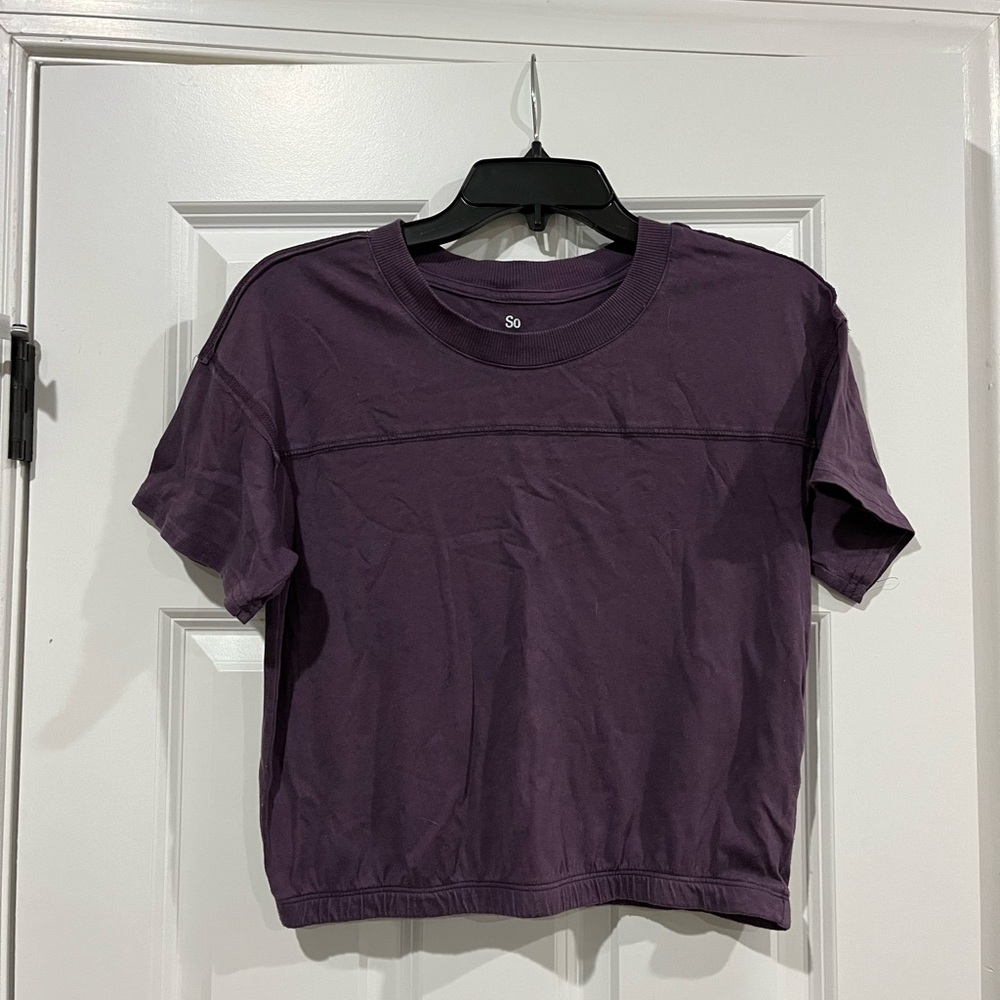 Purple Cropped Shirt